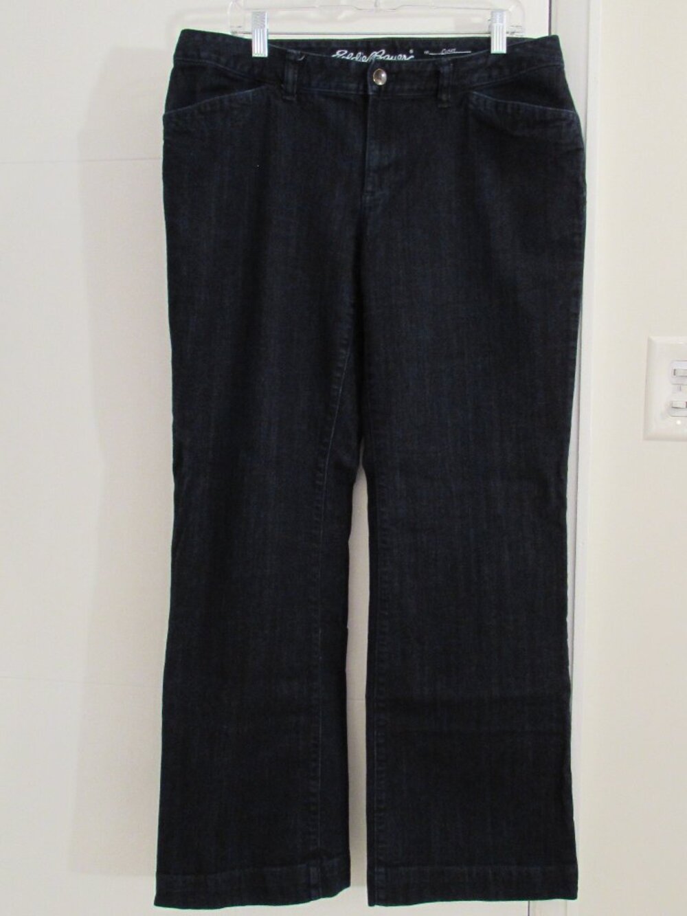 Eddie Bauer Dark Blue Curvy Trouser Jean Size 14